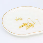 Bow Stud Earrings (Gold)