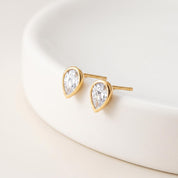 Cami Teardrop CZ Stud Earrings (Gold)
