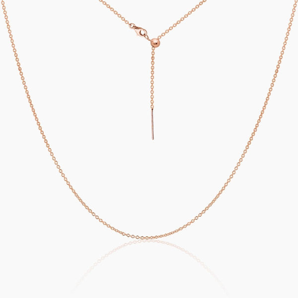 Tessa Adjustable Threader Cable Chain 19"(Rose Gold)