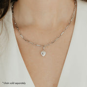 Heart Locket Charm (Silver)