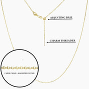 Tessa Adjustable Threader Cable Chain 23"(Gold)