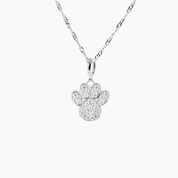Paw CZ Charm (Silver)