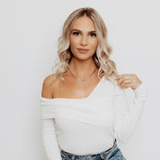 Alessia Paperclip Toggle Necklace (Silver)