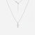 Dainty Cross Adjustable Necklace (Silver)