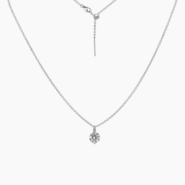Tessa Brilliant CZ Adjustable Necklace (Silver)