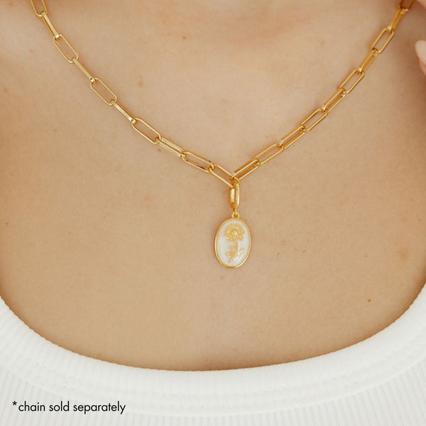 Birth Flower Charm (Gold)