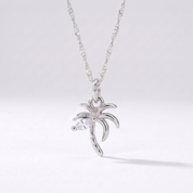 Dainty Palm Tree Charm (Silver)