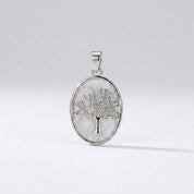 Mother of Pearl Tree of Life Pendant (Silver)
