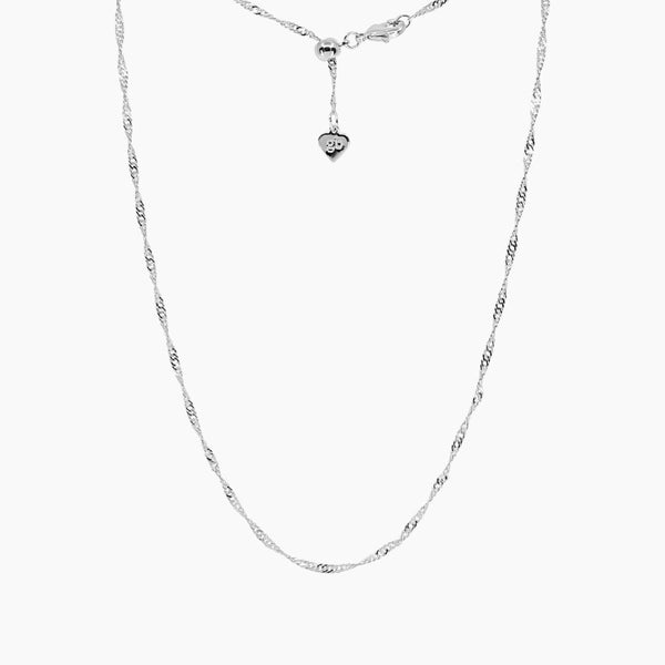 Addie Adjustable Chain 24"(Silver)