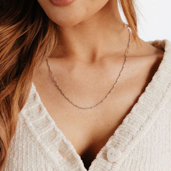 Addie Adjustable Chain 24"(Silver)