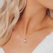 Brilliant CZ Solitaire Pendant (Gold)