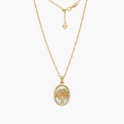 Mother of Pearl Tree of Life Pendant (Gold)