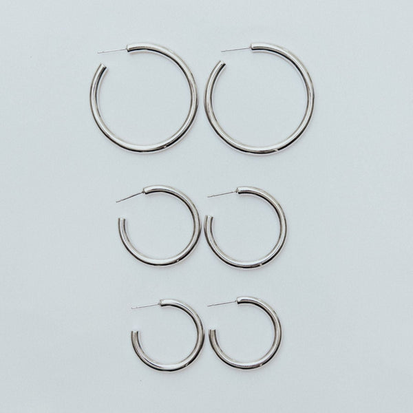 Ella Earrings Large (Silver)