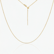 Tessa Adjustable Threader Cable Chain 23"(Gold)