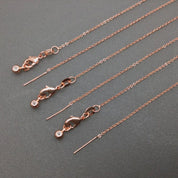 Tessa Adjustable Threader Cable Chain 19"(Rose Gold)