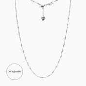 Addie Adjustable Chain 30"(Silver)