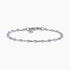 Eros Milano Bracelets 6" / Silver Lunar Small Bead Bracelet in Rhodium Overlay
