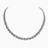 Eros Milano Necklaces Silver Saturn Bead Necklace in Rhodium Overlay