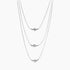 Eros Milano Necklaces Silver Sirius 3-Strand Ball Necklace, Sterling Silver with Rhodium Finish
