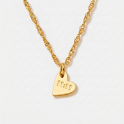 11:11 Angel Number Heart Charm (Gold)