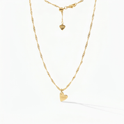 11:11 Angel Number Heart Charm (Gold)