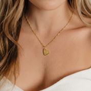 11:11 Angel Number Heart Charm (Gold)