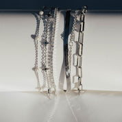 Grace Blooms Bracelets Silver Tennis Bracelet (Silver)