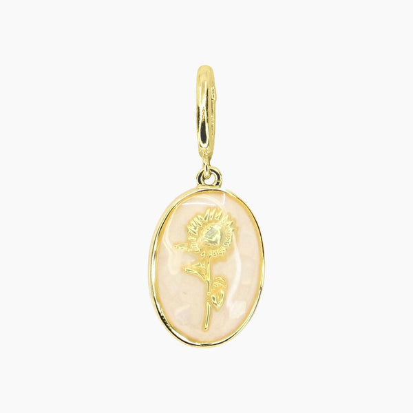 Grace Blooms Charm August - Poppy Birth Flower Charm (Gold)