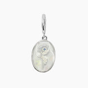 Grace Blooms Charm August - Poppy Birth Flower Charm (Silver)