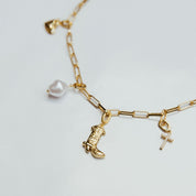 Grace Blooms Charm Cowboy Boot Charm (Gold)