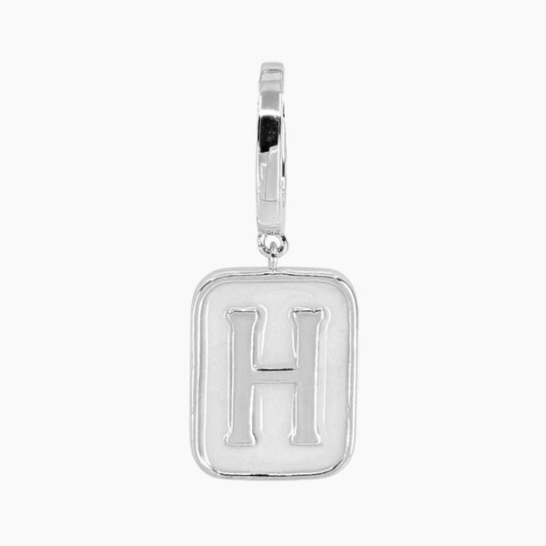 Grace Blooms Charm H Classic Initial Charm (Silver)