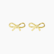 Grace Blooms Earrings Bow Stud Earrings (Gold)