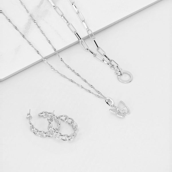 Grace Blooms Necklaces,Chains Silver Addie Adjustable Chain (Silver)