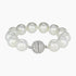 Masami Pearls Bracelets White Masami 7" South Sea Shell Pearl Bracelet with Crystal Clasp (White)