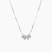 Roma Designer Jewelry Sets 4 CHARM Mother and Child Charm Necklace in Sterling Silver