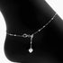 Roma Italian Adjustables Anklet Silver Adjustable Specchio Mirror Anklet (Silver)