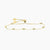 Roma Italian Adjustables Bracelets Adjustable Moon Cut Stazione Friendship Bracelet (Gold)