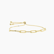 Roma Italian Adjustables Bracelets Alessia Paperclip Adjustable Friendship Bracelet (Gold)