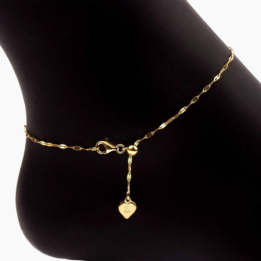 Roma Italian Adjustables Necklaces,Chains Gold Anklet Italian Adjustable Specchio Mirror Chain