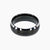 Roma Men's Collection Rings,Men's Black Tungsten Ring with Beveled Edges
