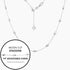 Roma Private Collection Necklaces Silver Italian Moon Cut Stazione Adjustable Necklace (Silver)