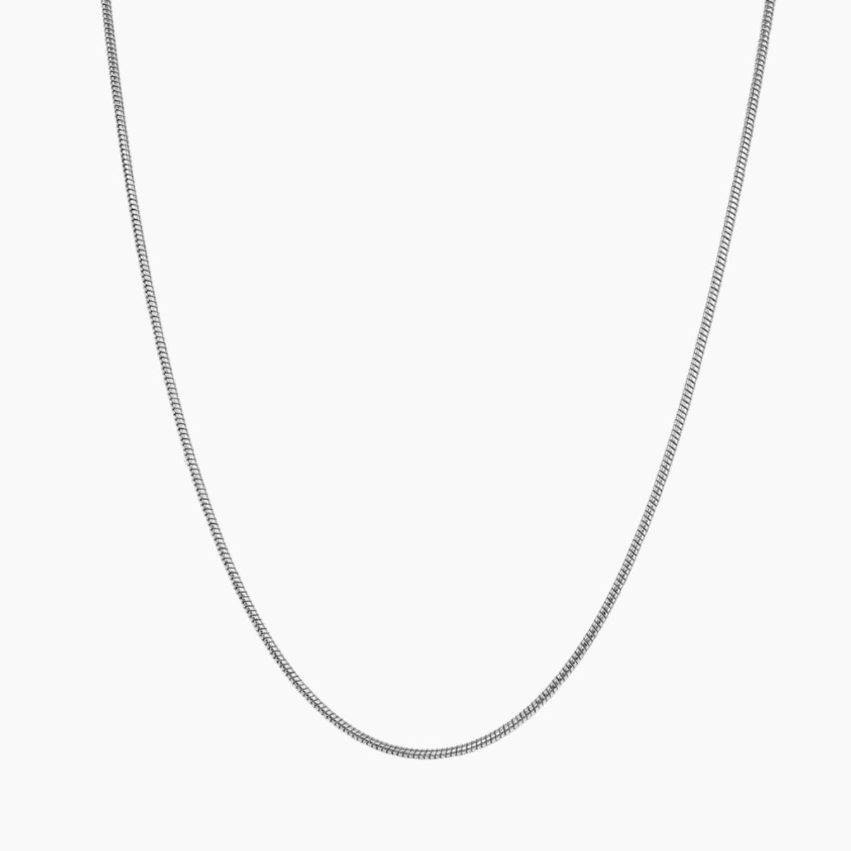 Sterling Silver Snake Chain 040 Gauge in Rhodium Vermeil