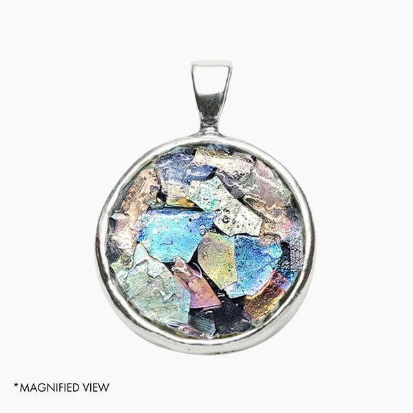 Roman Glass Jewelry Pendants Reversible Roman Glass and Widow's Mite Pendant