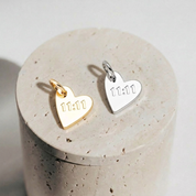 11:11 Angel Number Heart Charm (Silver)