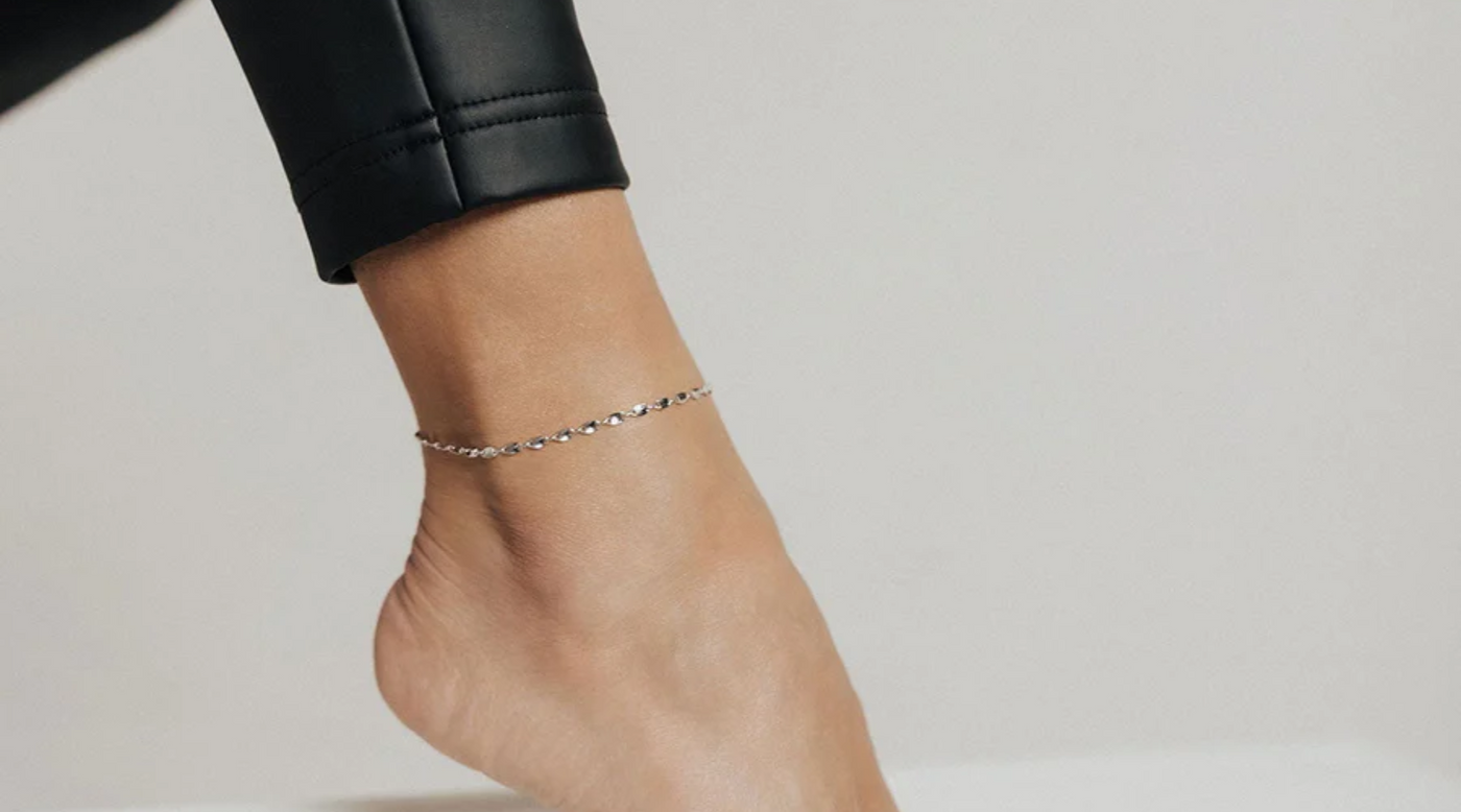 Sterling silver anklets discount