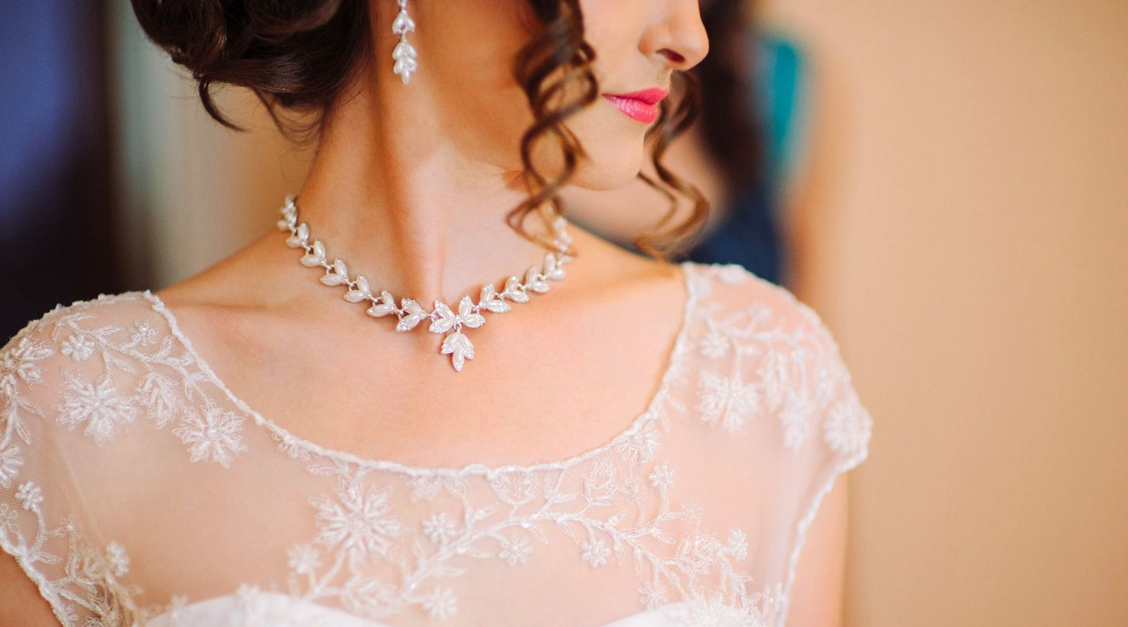 Blue Sapphire Bridal Necklace in Sterling Silver - Gleam Jewels