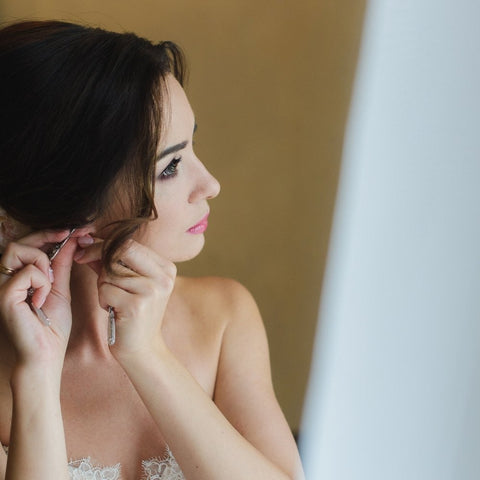 How to Pick Wedding Earrings That'll Complement Your Dress