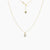 Emerald Cut Crystal Adjustable Necklace (Gold)