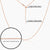 19"Tessa Adjustable Length Charm Threader — Cable Chain (Rose Gold)