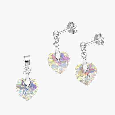Swarovski Crystal Heart Earrings